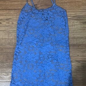 Blue lace tank
